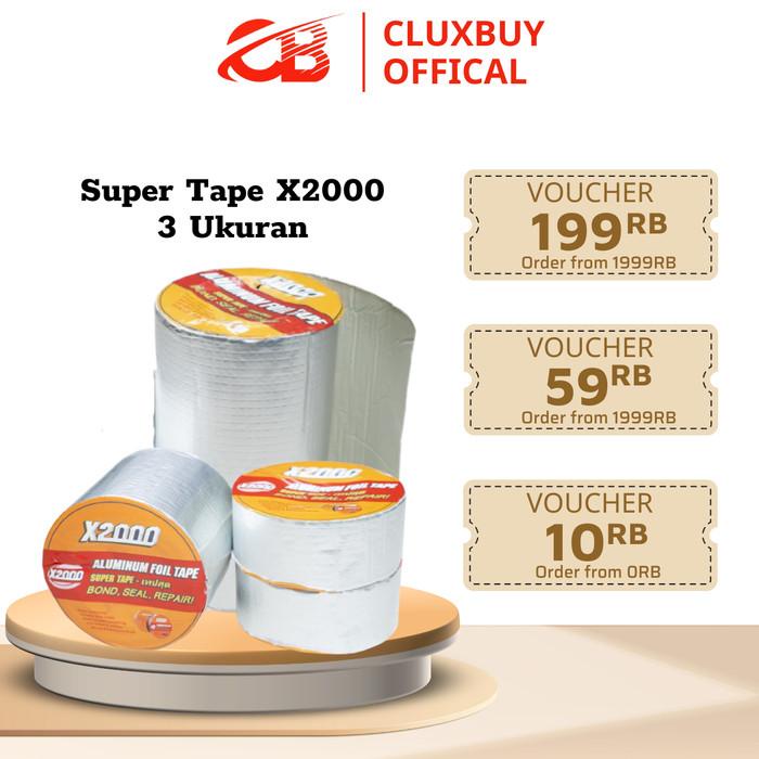 

Terlaris [5Cmx5M] Super Tape X2000 Anti Bocor Air, Lakban X2000 Super Kuat