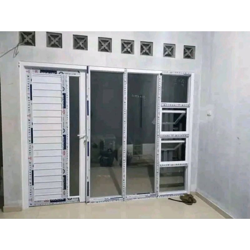 pintu jendela aluminium almini kaca acp