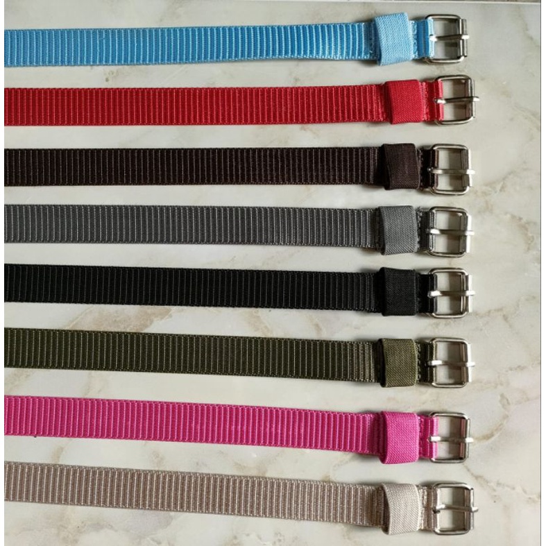 SABUK / IKAT PINGGANG NYLON POLOS WARNA ( TUSUK JARUM )