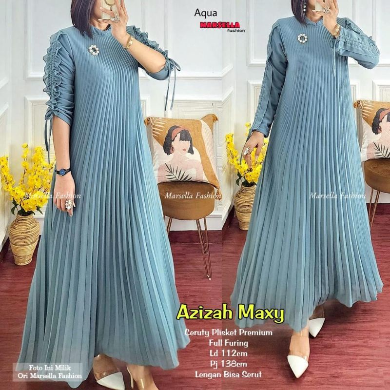azizah maxi plisket import by Marsela