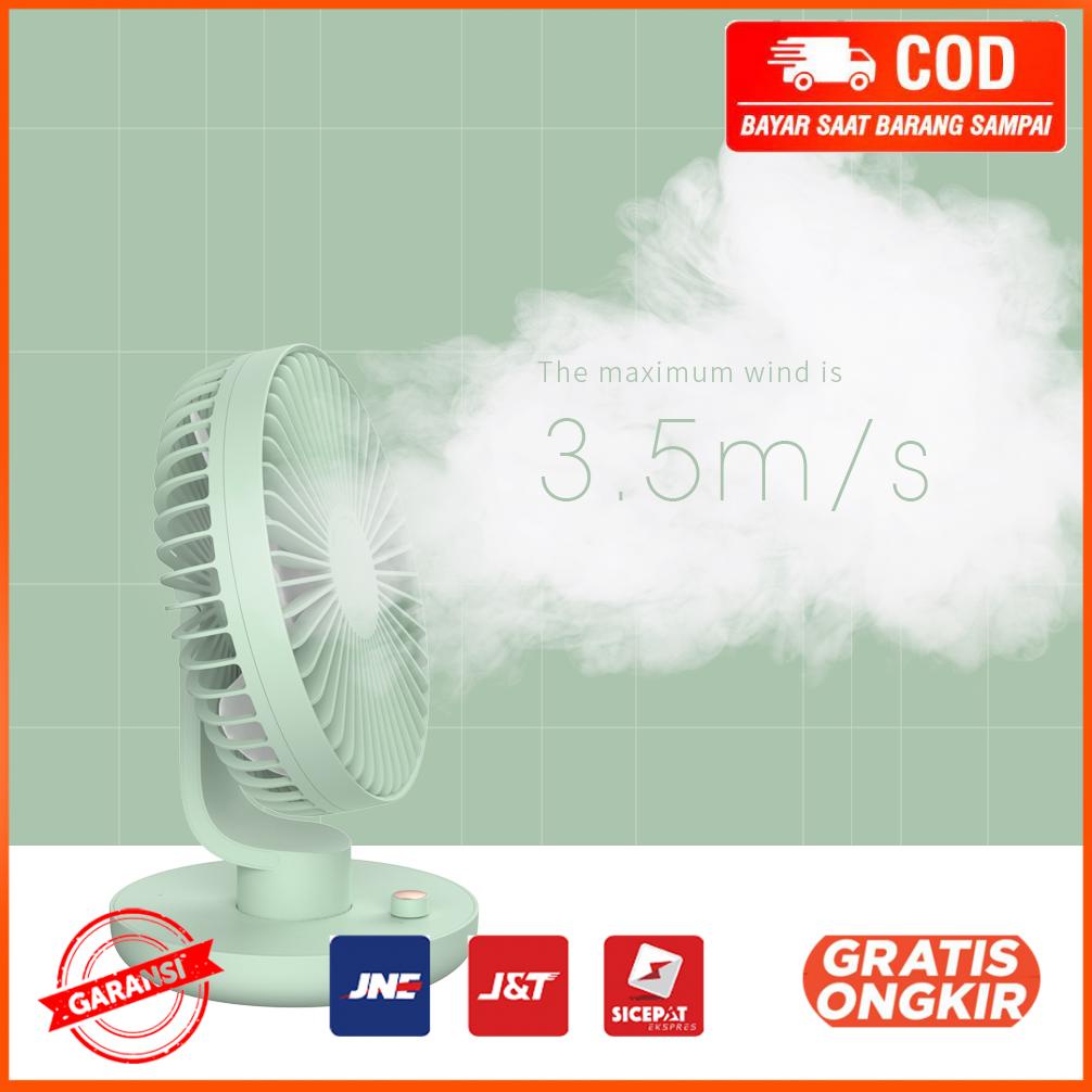 Kipas Angin Meja Desk Fan Swing USB Charge 3000mAh 209