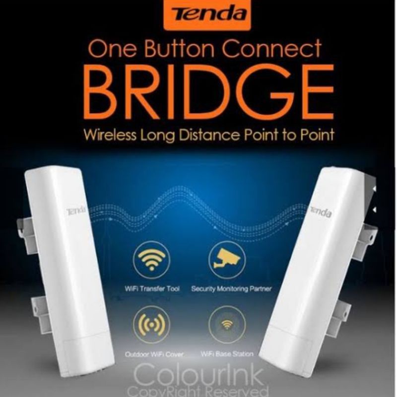 Tenda Outdoor 3 O3 2.4 Ghz Versi Terbaru 5 Km Access Point To Point AP Router Nembak Tembak Wifi Rep