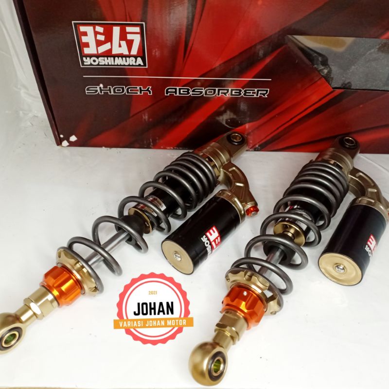 Shock breaker tabung atas copy RCB titanium grey 285mm 340mm universal Skok belakang copy RCB tabung