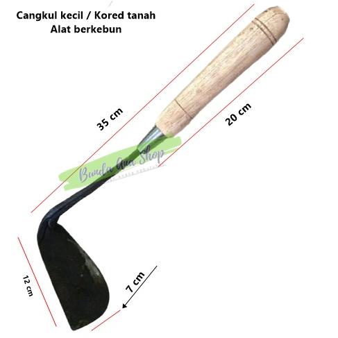[spin1] Kored rumput Gatul baja Asli Pancong jawa miring Cangkul Taman mini gagang kayu