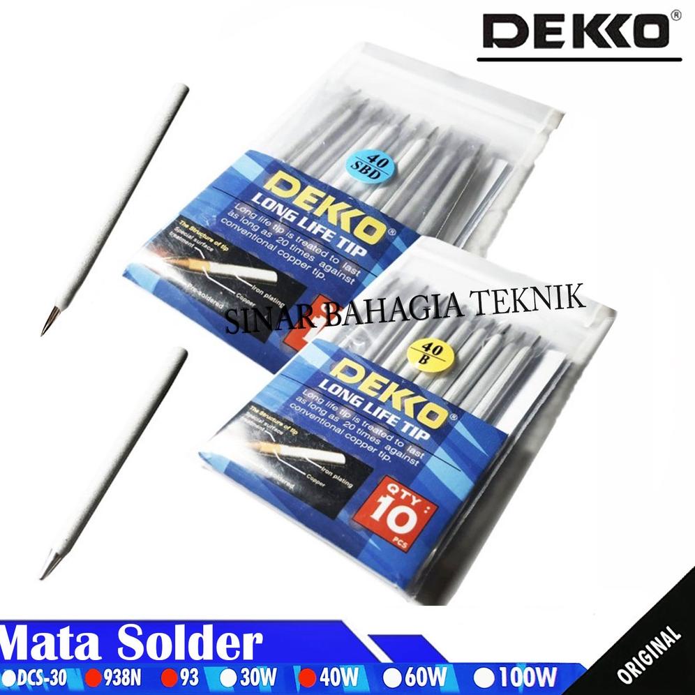 Ready Stok  DEKKO MATA SOLDERAN UNTUK 40W 30W 938N 93 - DEKO SOLDER TIP 40 W 30 W 938 N 93 - REFILL 