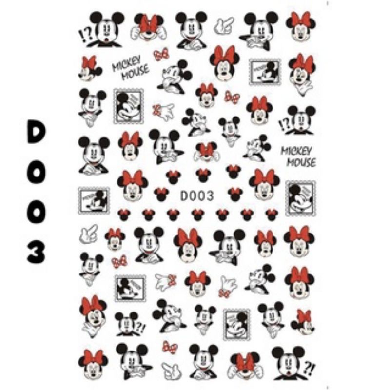 Sticker Kuku Disney Mickey Minnie Donald Winnie the pooh Nail Art / Stiker kuku tipis