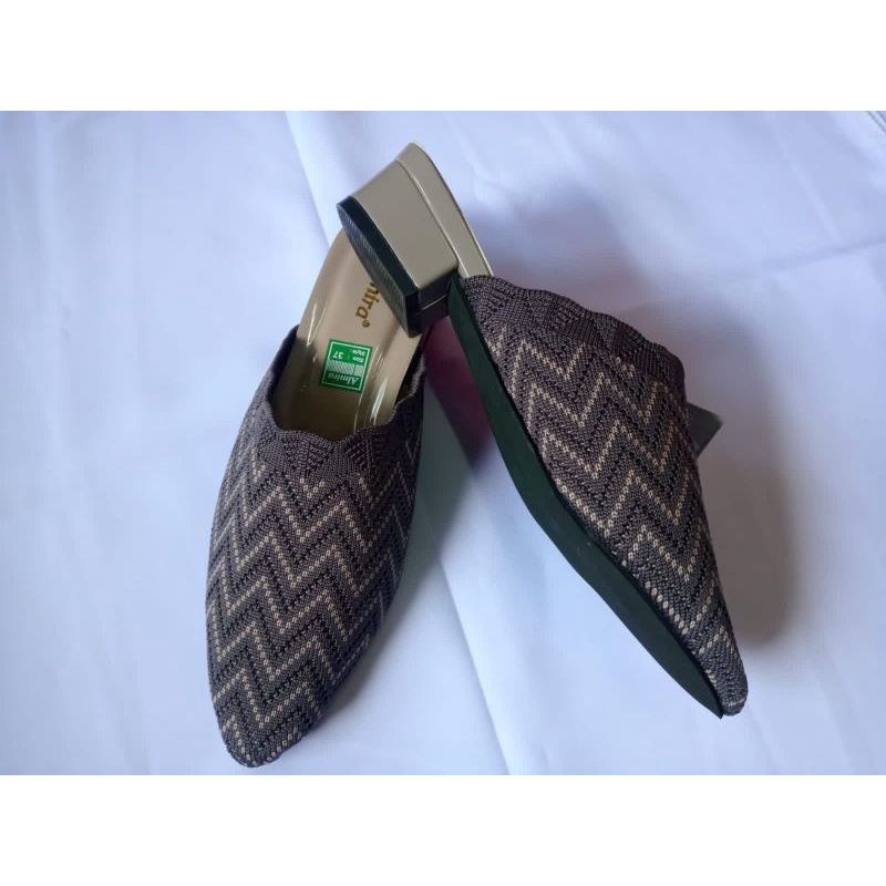 sandal rajut/sepatu rajut wanita/selop zigzag/selop rajut