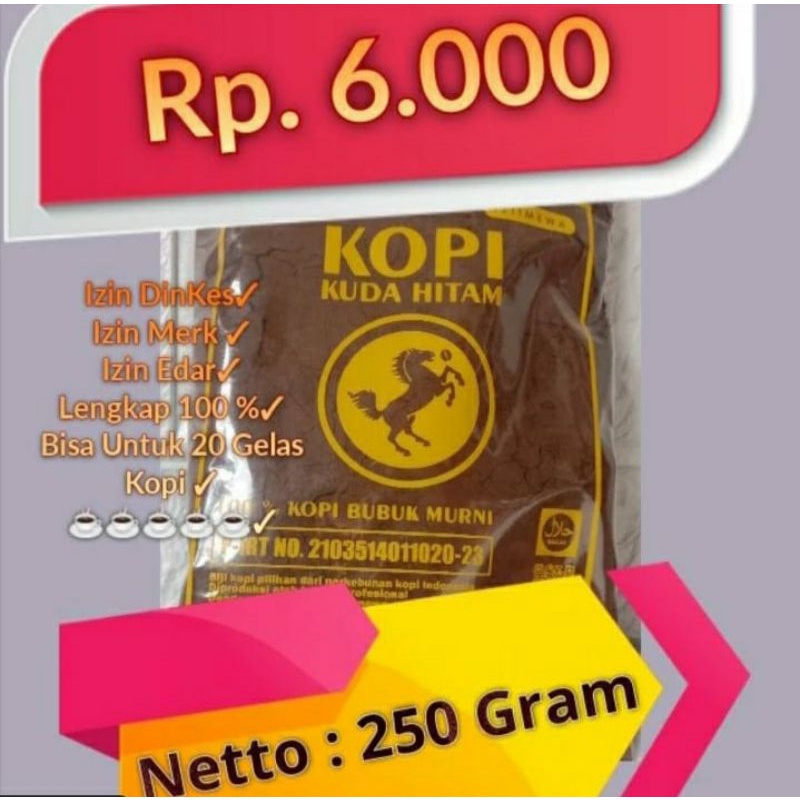 

Kopi Bubuk Hitam 250gr 6rb Termurah Rasa Muantap