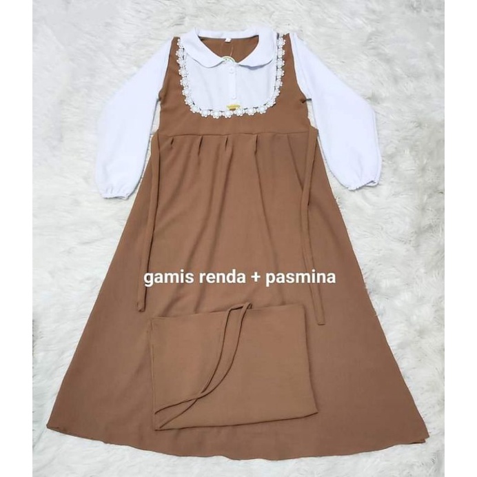 GAMIS renda anak pashmina/gamis anak perempuan/gamis crincle/gamis kancingan