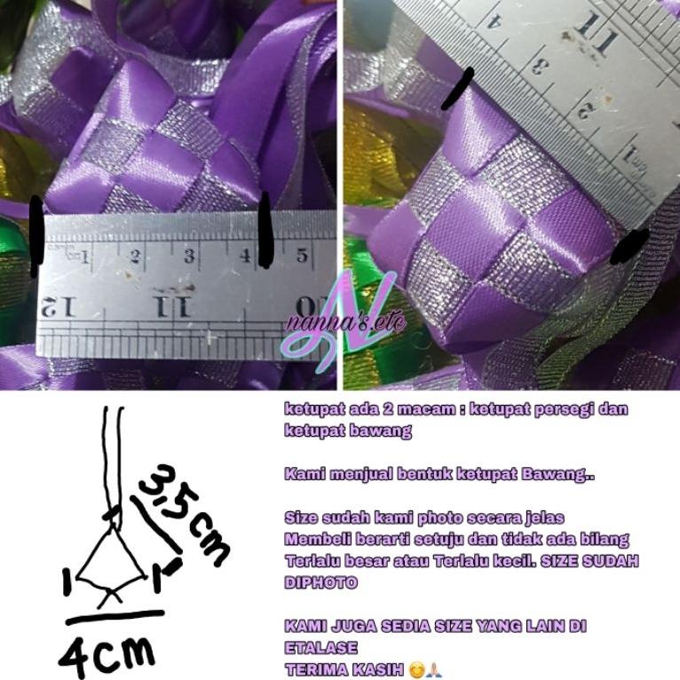

Discount Ketupat Pita | 24 Pcs | Hiasan Lebaran | Ketupat Pita Satin | Dekorasi Dacron | Hiasan Parcel