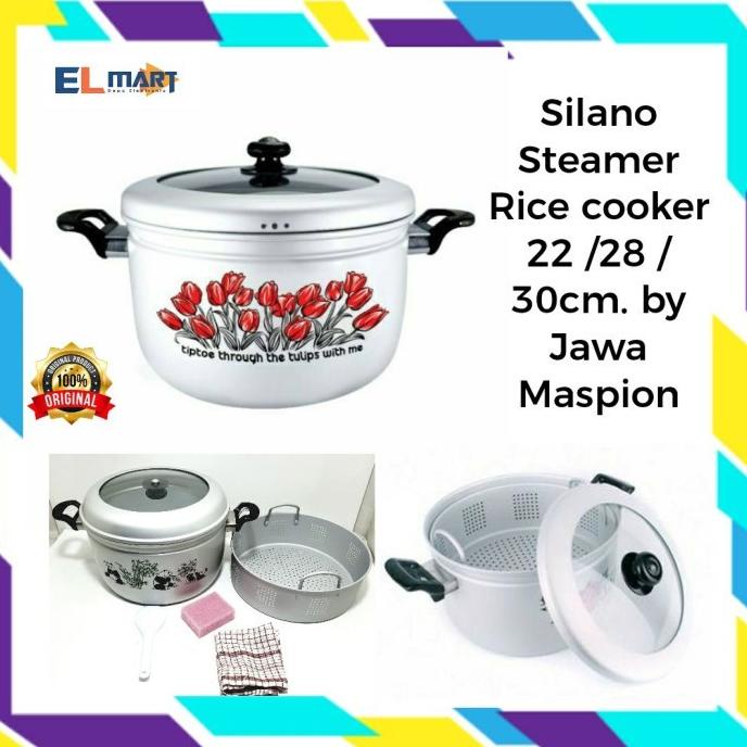 PANCI KUKUS DISKON MASPION PANCI KUKUS SILANO STEAMER RICE COOKER SERBAGUNA 22 EL09I09A82L