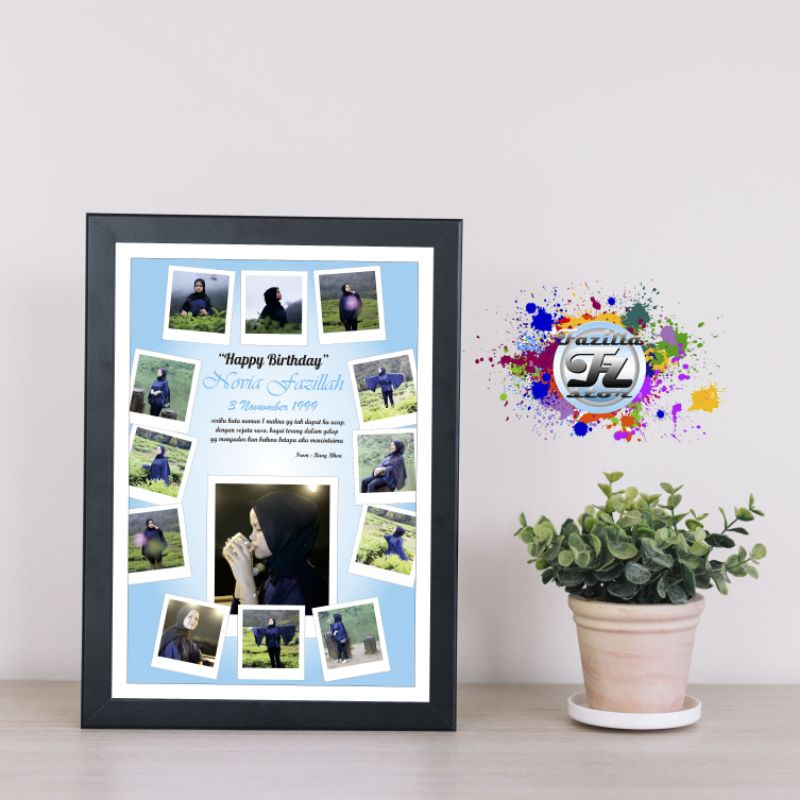 KADO ULANG TAHUN GIFT ULTAH PACAR / CETAK FOTO FRAME PLUS BINGKAI 10R