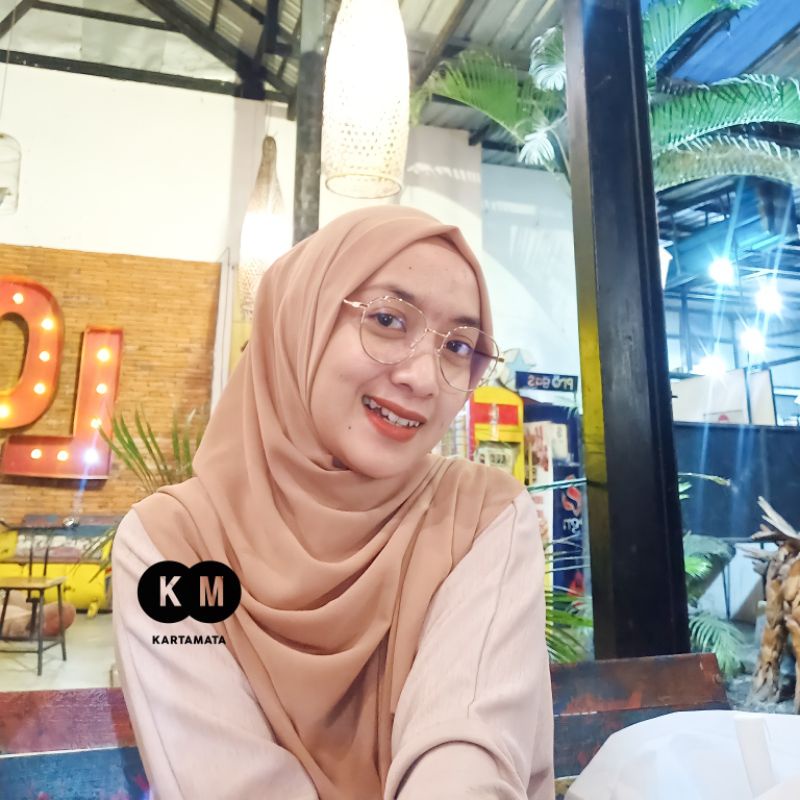 Frame kacamata hexagonal wanita pria