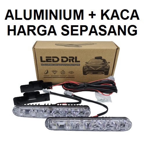 Lampu LED DRL model Fortuner 6 Titik Mata Tembak Sorot Mobil Motor - DRL Fortuner