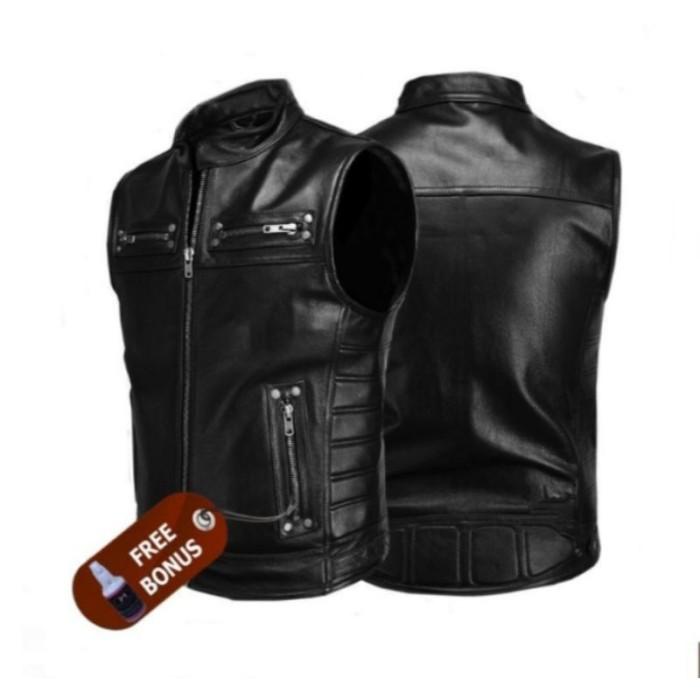 Terlaris Vest Rompi Kulit Asli Domba Harley-Davidson Vest Kulit Cowboy Style Bikers