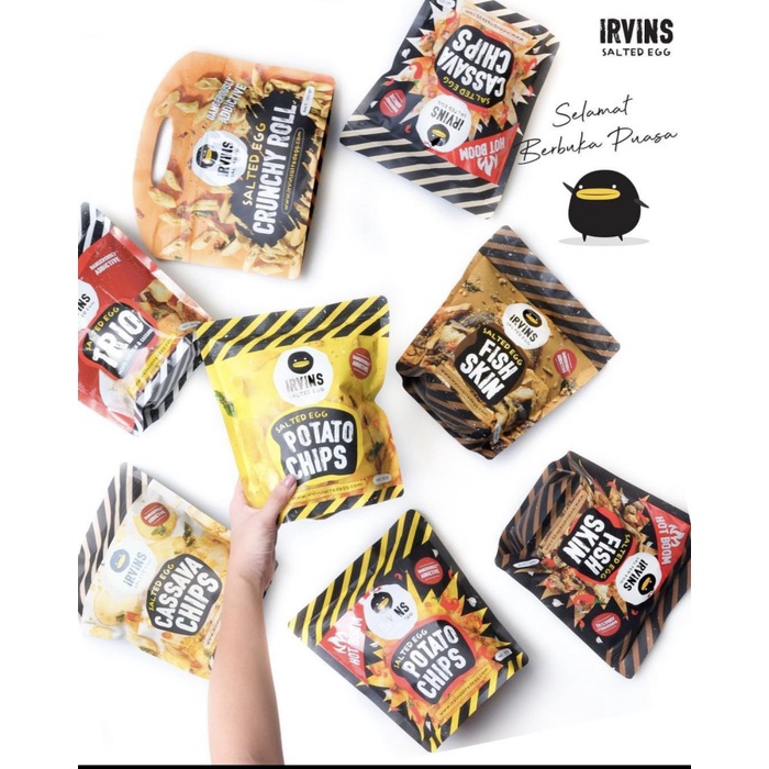 

Terlaris [Big] Irvin Salted Egg Potato Chips & Fish Skin 230Gram