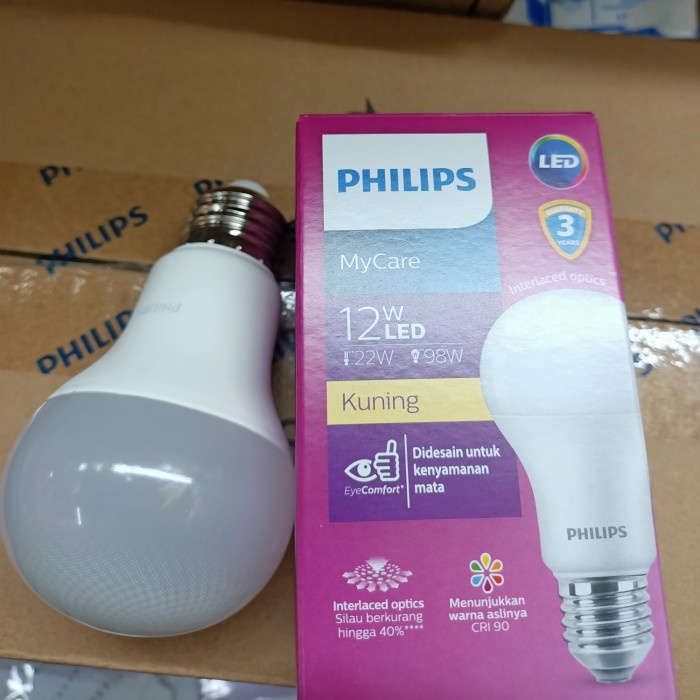 lampu led Led Bulb 12 Watt Philips Kuning(G6M9) lampu lampu led mini termurah lampu led motor premiu