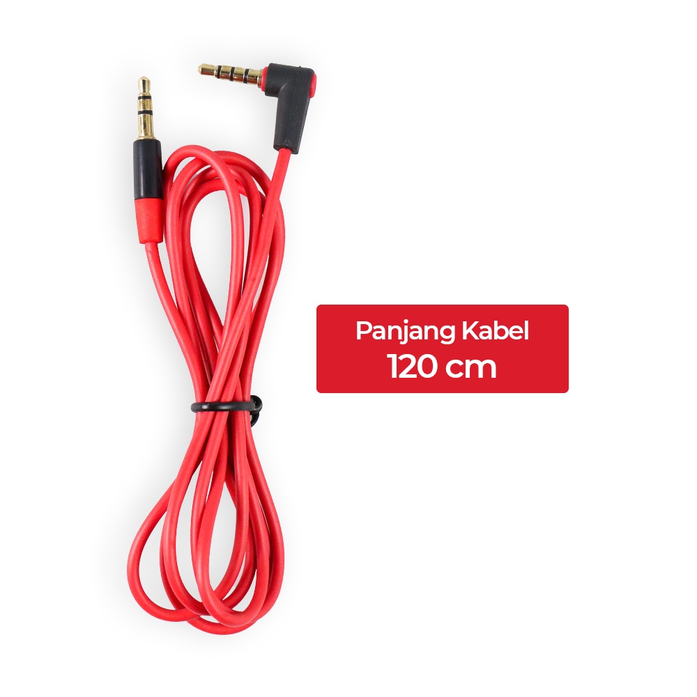 Rovtop Kabel AUX 3.5mm HiFi Jack Gold Plated 120 cm - S-IP4G