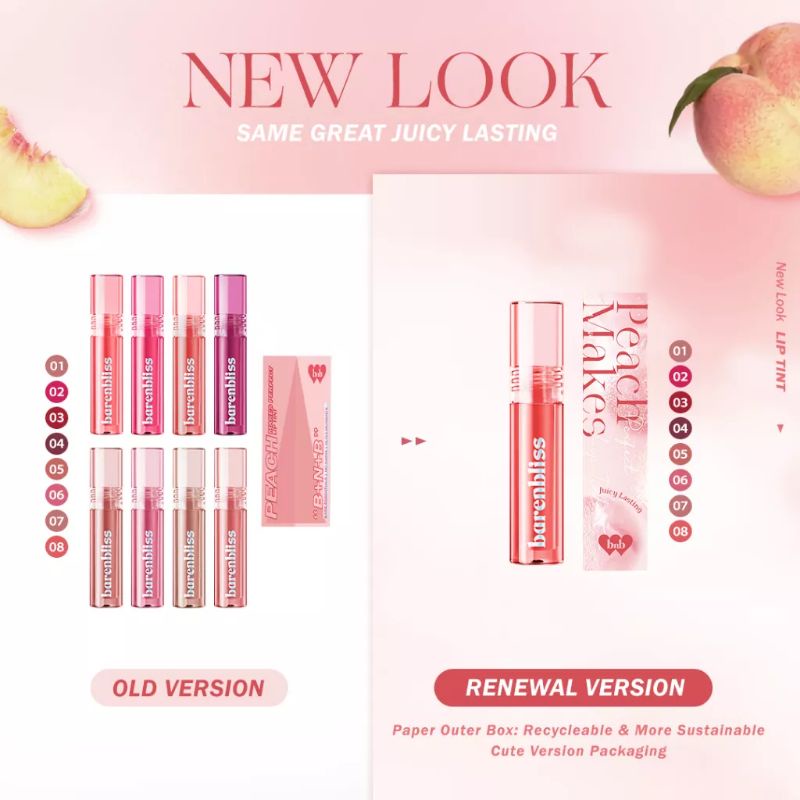 BNB barenbliss Peach Makes Perfect Lip Tint Korea Lip Gloss | Liptint | Lip Colour |「24H Moisturizing」Bare n bliss