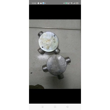 circular junction box 3 way steel / T dus cabang 3 1/2"
