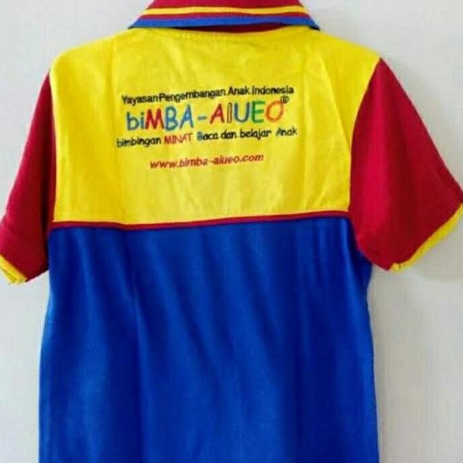Kaos Seragam Bimba AIUEO Bordir Non COD
