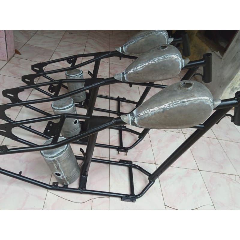 rangka chopper bahan/PNP HONDA, Tiger, Megapro glpro,paket hemat,frame chopper