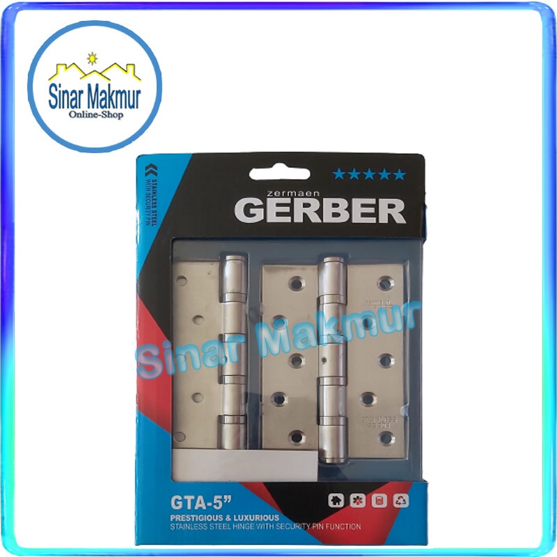 Engsel Pintu Rumah Stainless Steel 5" Inch (GERBER)
