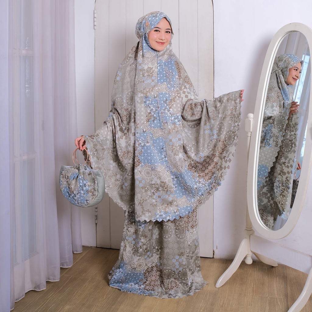 Ladybydiana SHOFIA PRAYER SET Mukenah Dewasa Travelling Bahan Maxmara Mewah dan Elegant