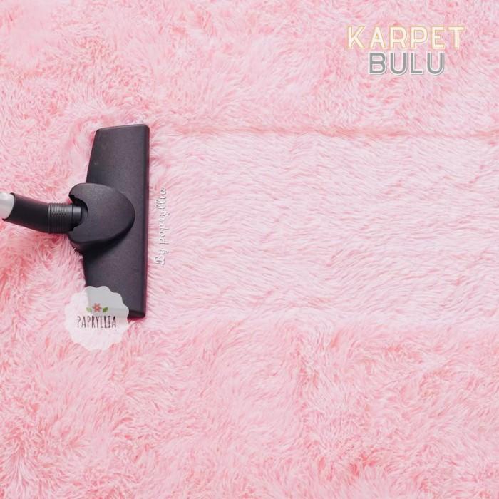 Karpet Bulu Kasur Bulu Karpet Lantai 200X150Cm Tebal 2Cm ( Pink Muda )