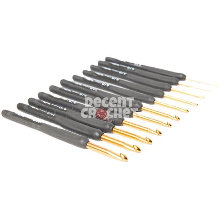 Terlaris [Satuan] Hakpen Tulip Etimo Abu-Gold / Etimo Gray Crochet Hooks