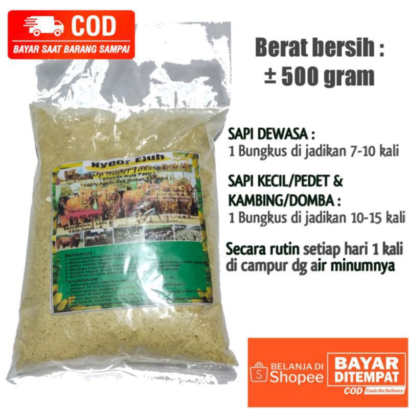 

JAMU SAPI DAN KAMBING NYEOR EJUH XTRA GULA ORIGINAL UNTUK NAFASU MAKAN