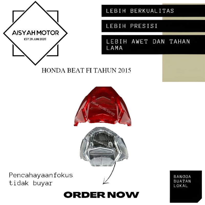 Mika Lampu Belakang Honda Beat FI Esp Tahun 2015