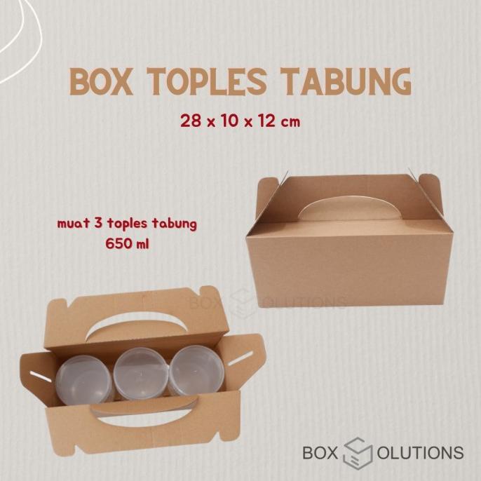 :>:>:>:>] carrie box toples tabung isi 3 toples - 28 x 10 x 12 cm
