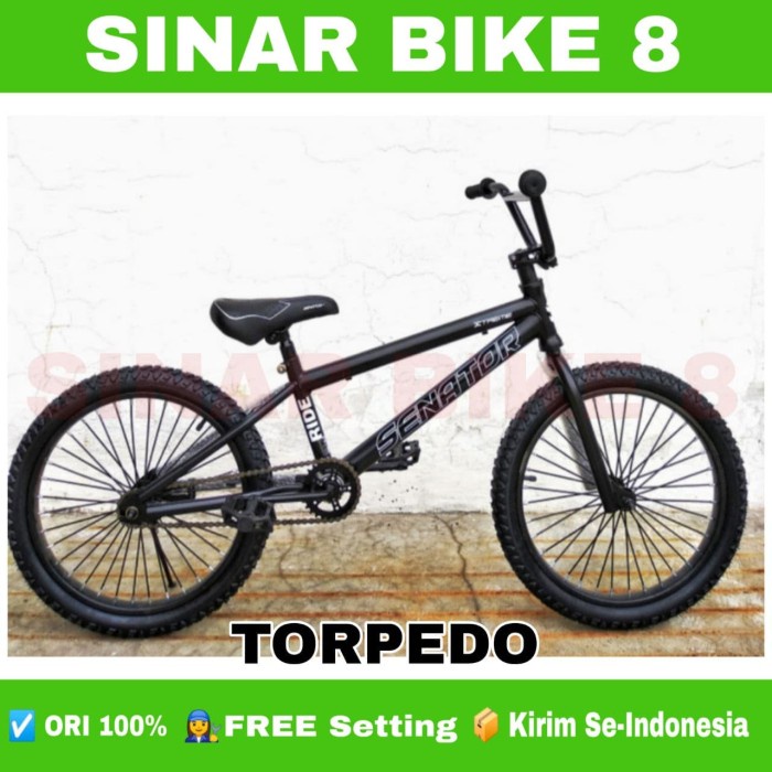 Terlaris Sepeda Anak Laki 20 Inch Bmx Senator Xtreme Torpedo Atau V-Brake