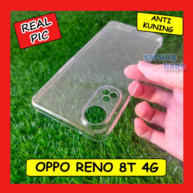 Oppo Reno 8T 4G - Clear Hard Case Casing Cover Transparan Mika Bening Keras