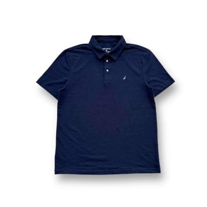 Nautica Classic Fit Stretch Pique Polo Shirt Original Pria Kaos Kerah