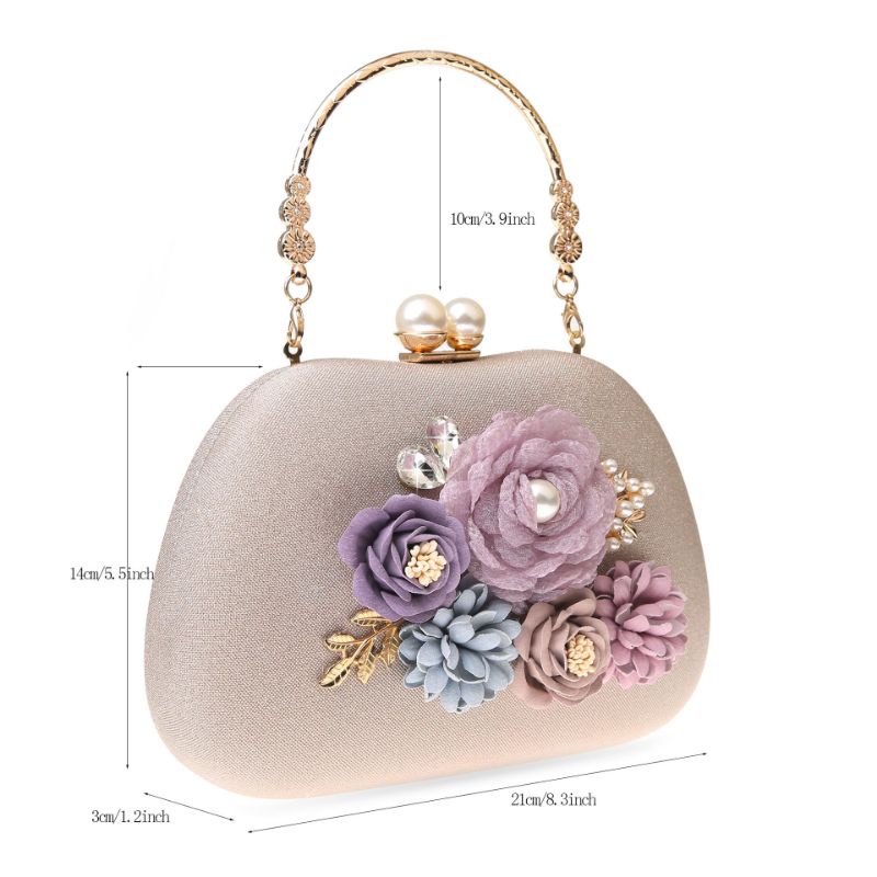 LAJOREE Camellia Clutch Party Bag Tas Pesta Seserahan Sangjit Hadiah [PREMIUM QUALITY]