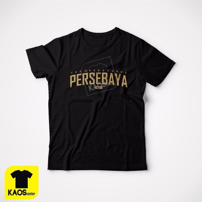 KAOS BAJU COMBED 30S DISTRO EMAS PERSEBAYA GOLD POLOS CUSTOM SURABAYA GRATIS ONGKIR