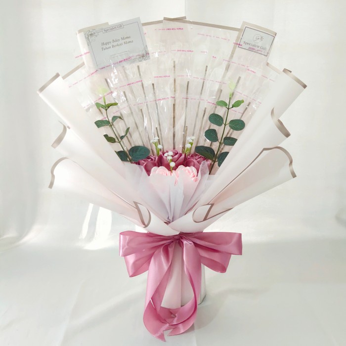 

Rangka Money Bouquet Buket Uang 20 lembar + Bunga Satin