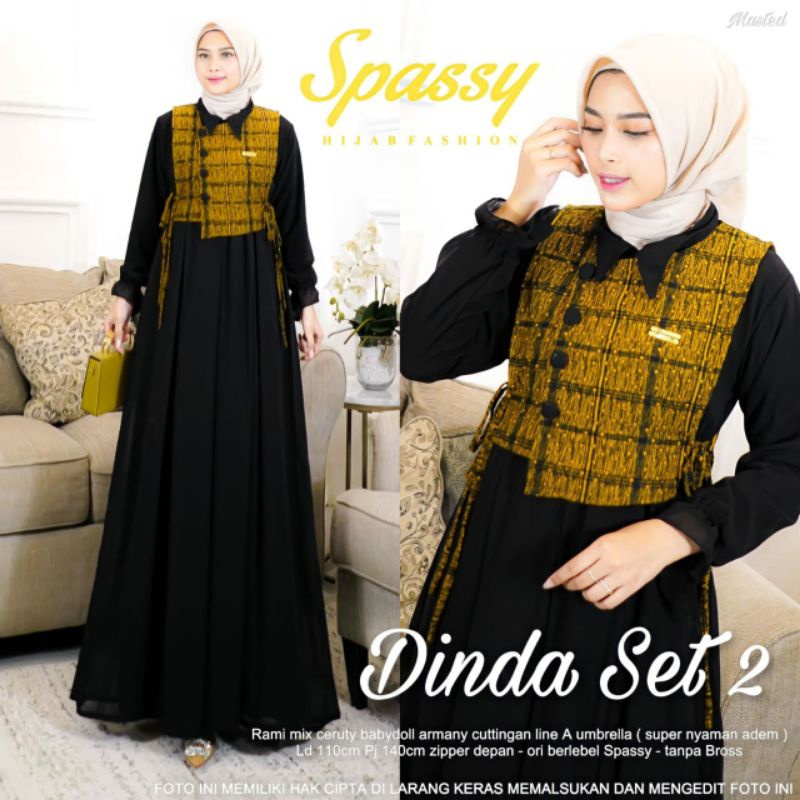 gamis muslim 2in1 dinda set2 by spassy // NEW DINDA SET2