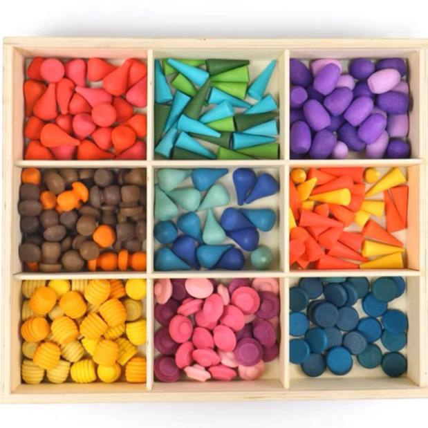 Montessori Wooden Loose Parts - Grapat Alike - Mainan Edukasi Anak Tokomampir21