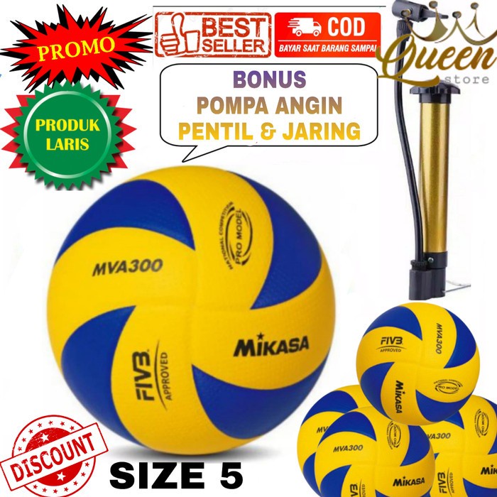 Terlaris Bola Voli Voly Mikasa Mva300 Grade Ori