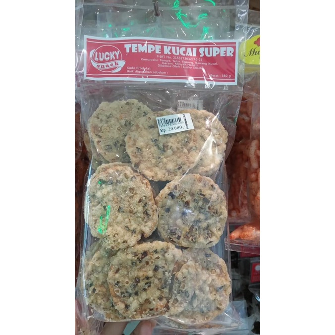 

#####] KRIPIK KERIPIK TEMPE KUCAI SUPER LUCKY SNACK BANDUNG CNY IMLEK LEBARAN