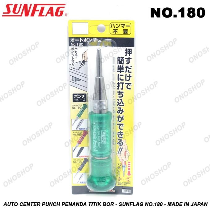 Auto Center Punch Penitik Penanda Titik Bor - Sunflag No.180 - Japan last stok 54PR23
