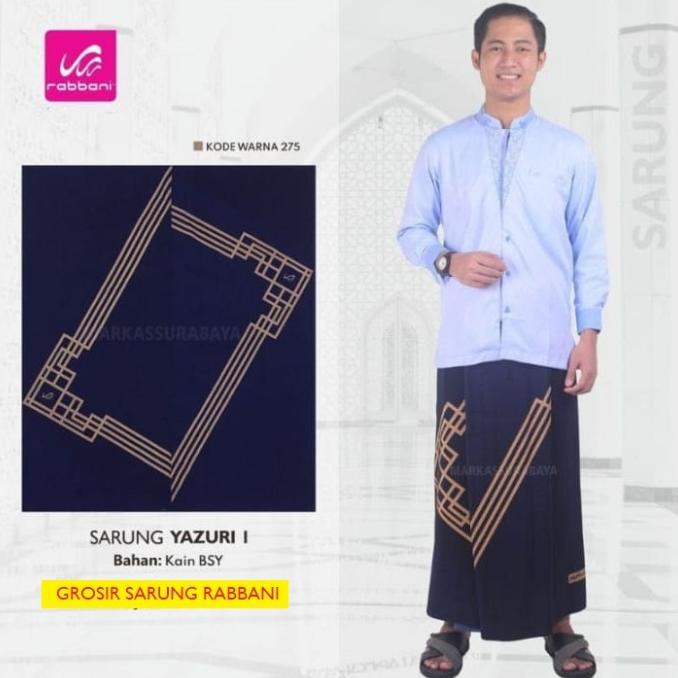 Rabbani Sarung Palestina Yazuri 1 Hitam Biru Dongker Navy Abu Palestin