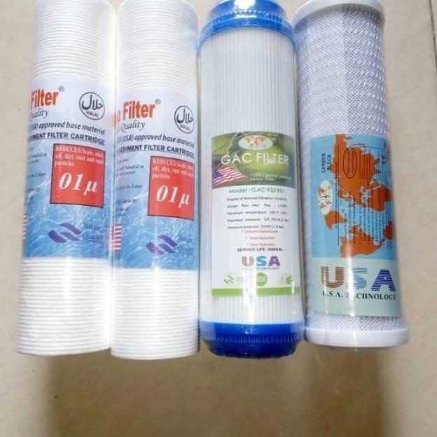 Cod - Isi Saringan Filter Air  Mesin RO / Set Filter RO 4 pcs ~