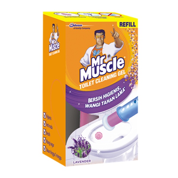 MR MUSCLE TOILET GEL REFILL LAVENDER 36 ML