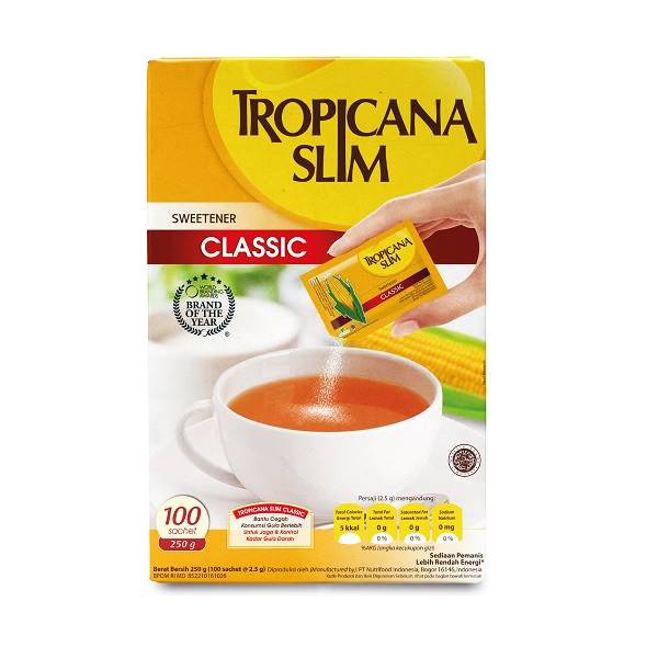 

TROPICANA SLIM SWEETENER 100 SACHET X 2.5 GR