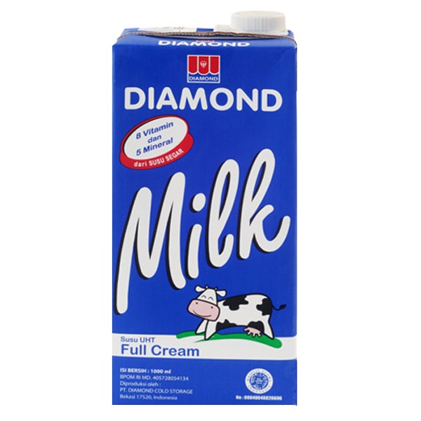 DIAMOND MILK UHT FULL CREAM 1 LITER - SUSU