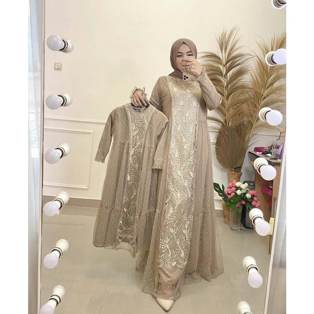 Gamis Couple Ibu dan Anak| Gamis Pesta| Gamis Couple| Gamis Anak| Gamis Tile| Gamis Brukat| Gamis